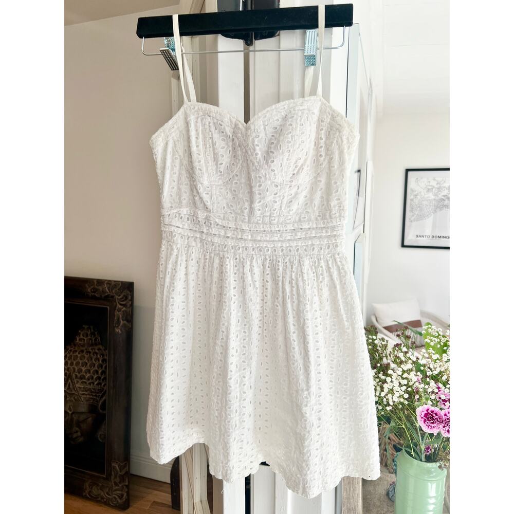 Forever 21 Eyelet Bustier Short Cotton Dress